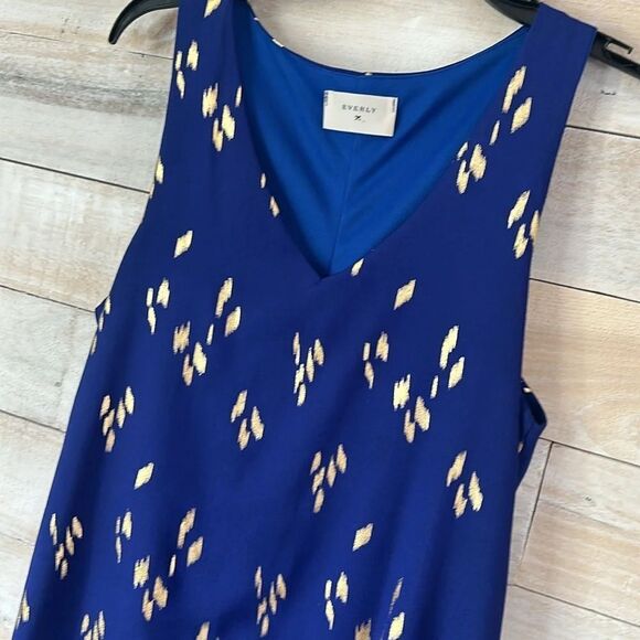 Everly Royal Blue Slip Dress Golf Accents Size‎ S - Picture 3 of 5